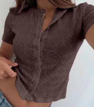 Camiseta de punto con botones