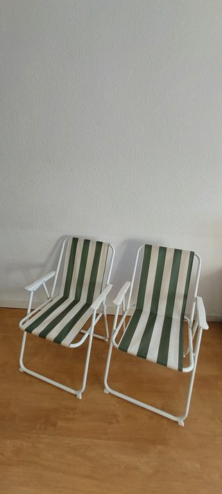 Set de 2 Sillas de Playa Plegables