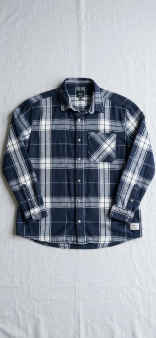 Camisa de Algodón Cuadros Azul y Blanco XXL