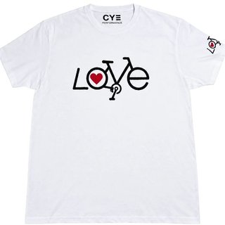 Camiseta CyE Performance Love Bike Blanca