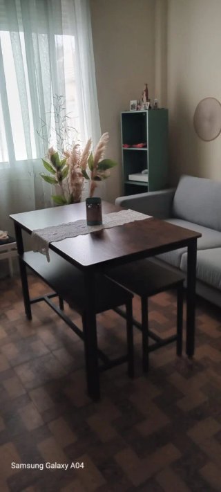 Juego de Comedor Rústico con Bancos