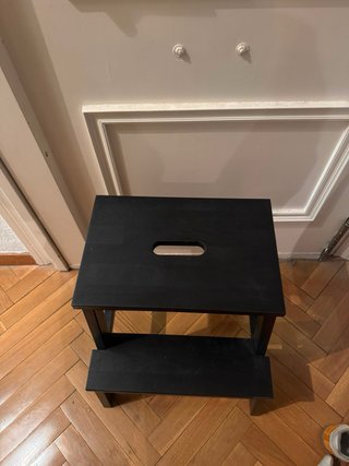 Taburete escalera Ikea Bekväm negro