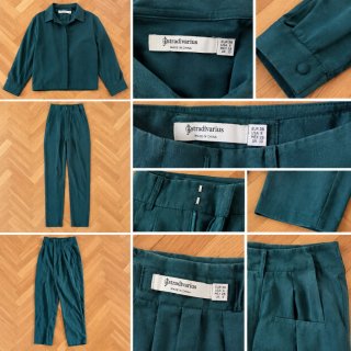 Pantalón Stradivarius Verde Azulado Talla M