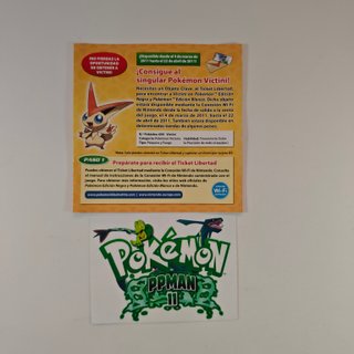 Folleto Victini Pokemon Edición Blanco y Negro DS