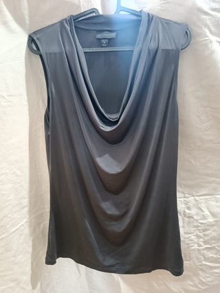 Top gris drapeado Worthington sin mangas talla M