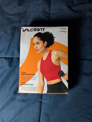 Top sujetador deportivo Crivit rojo · L · Nuevo