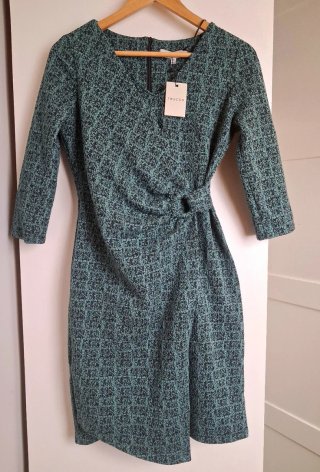 Vestido Trucco Verde y Negro mido lateral Talla S