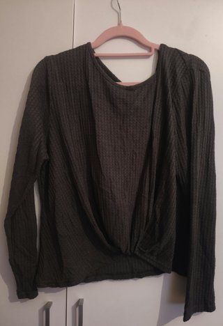Camiseta de manga larga gris oscuro