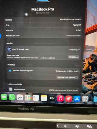 MacBook Pro 13 M1 2022 16GB RAM 1TB