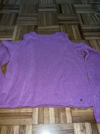 Jersey Brownie Morado con Hombros Descubiertos