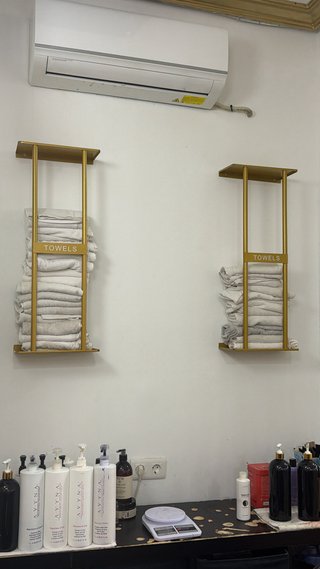 2 Toalleros de Pared Dorados