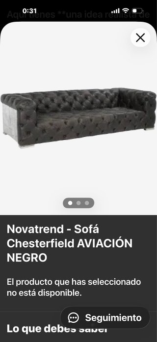 Sofá Chesterfield Aviación Negro