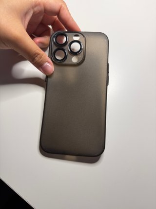Funda iPhone 15 Pro Gris con Protector Cámara