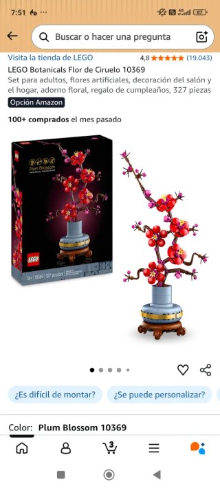 LEGO Botanicals Flor de Ciruelo 10369
