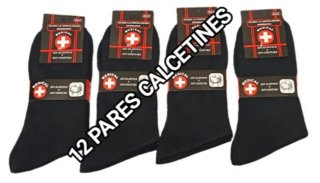 12 Pares Calcetines  Descanso Negros Puño Antipres