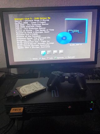 PS2 FAT (PlayStation 2) SCPH-39004 + HDD
