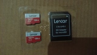 2 Tarjetas Micro SD Lexar 128GB