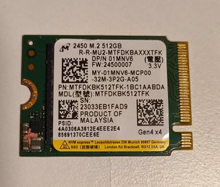 SSD Micron 512GB NVMe M.2 2230