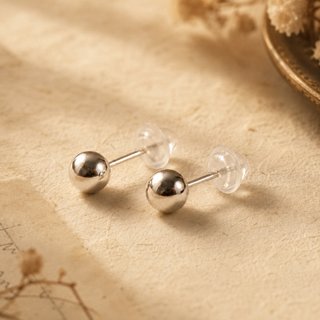 Pendientes de Bola de Plata 925 (4 mm)