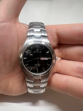Reloj Cristian Lay Plateado y Negro