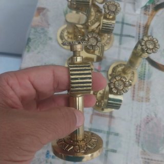 8 Soportes para Cortina Metálicos Dorados 2cm anch