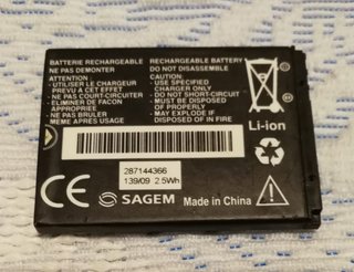 Batería Original Sagem (Ref. 287144366)