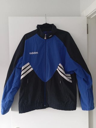 Chaqueta Adidas Vintage Azul y Negra