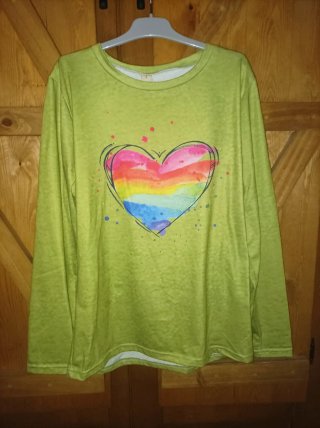 Camiseta Verde Corazón, talla S-M