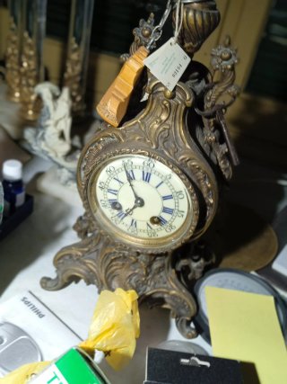 Reloj de Sobremesa Vintage de Cobre