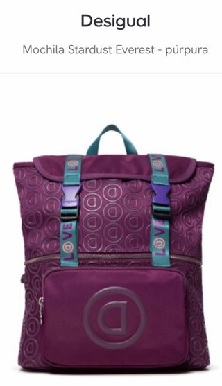 Mochila Desigual Stardust Everest Púrpura