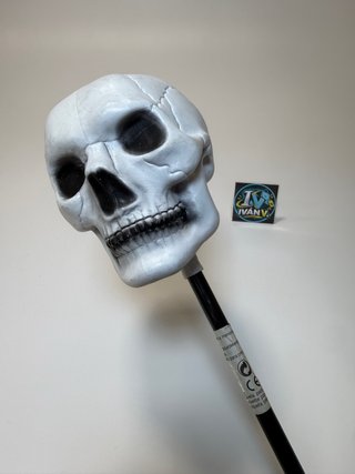 Bastón Calavera Blanca Halloween Disfraz Terror