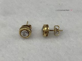 pendientes oro 18k con piedra