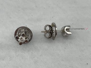 pendientes oro 18k con piedra con diamante