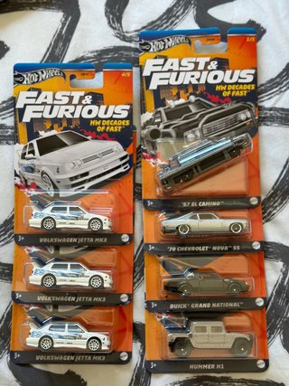 Serie 5 coches Hot Wheels Fast & Furious