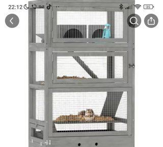 Jaula de 3 pisos para hurones o chinchillas ,etc..