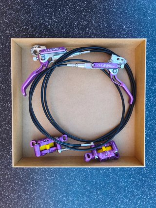Frenos Lewis *NUEVO* LH4 Morado/Plata 4 pistones