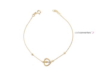 pulsera oro 18k con piedra con circonita