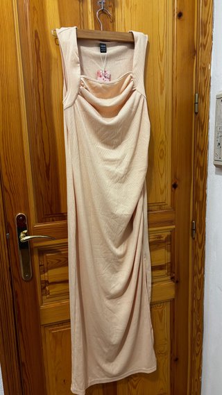 Vestido largo beige Shein