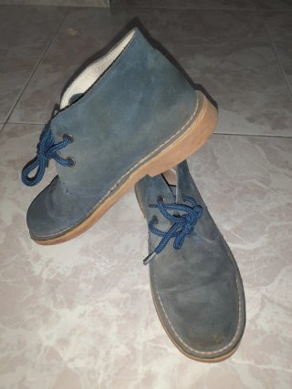 Botines tipo safari azul