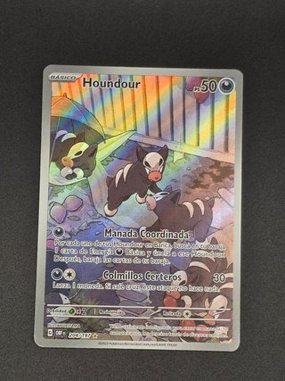 Carta Pokémon Houndour #204 Llamas Obsidianas