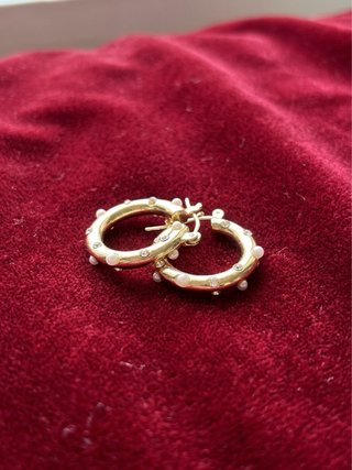 Pendientes de Aro Dorados con Perlas