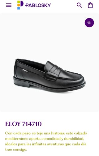 Mocasines Pablosky Negros talla 41