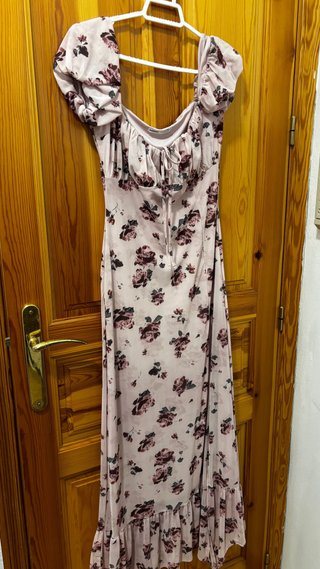 Vestido Largo Floral Pull&Bear Talla M