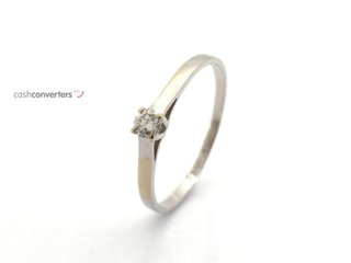 sortija oro 18k con piedra con diamante