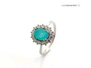 anillo plata 925mm con piedra con circonita
