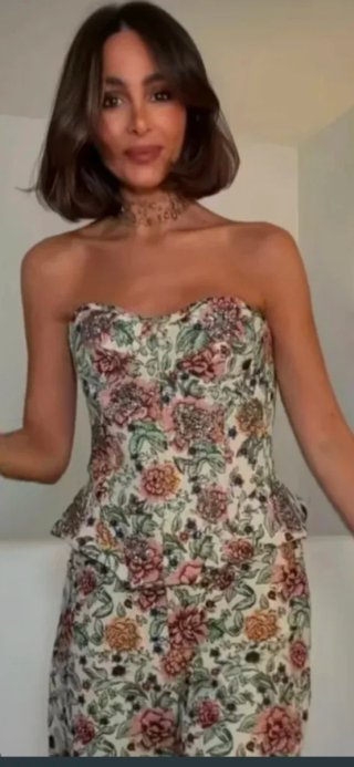 Corset Jacquard Flores Zara T/XS, S, M, L y XL