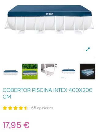Cobertor Piscina Intex 400x200 cm