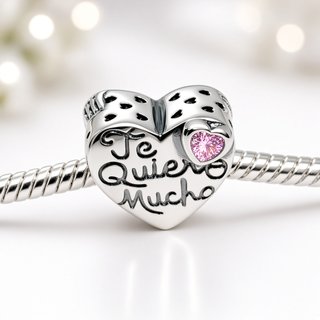 Charm "Te quiero mucho" S925 doble grabado CP19