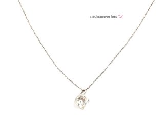 collar oro 18k con diamante de laboratorio 23cm