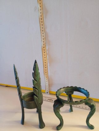 Set di 2 candelabri in metallo